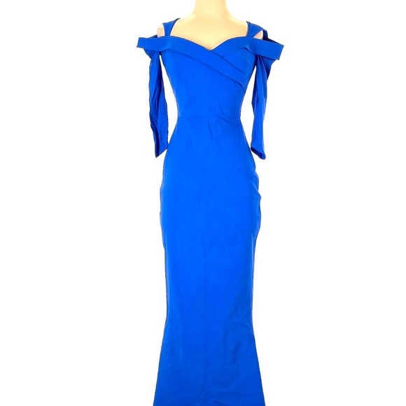 La Petite Robe by Chiara Boni Women Blue Cocktail Dress 40 Italian